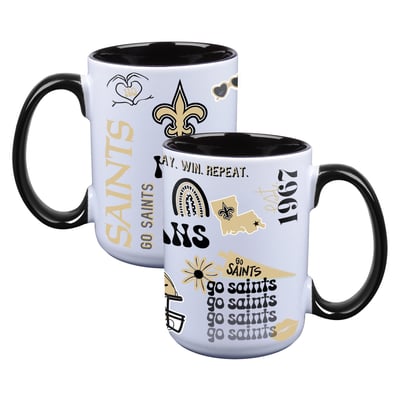 New Orleans Saints The Memory Company Two-Piece 15oz. Loco Coffee Mug Set