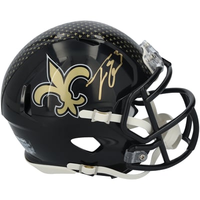 Travis Etienne Jr New Orleans Saints Autographed Fanatics Authentic Riddell 2022 Alternate Speed Mini Helmet