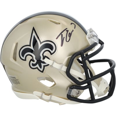 Travis Etienne Jr New Orleans Saints Autographed Fanatics Authentic Riddell Speed Mini Helmet