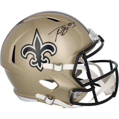 Travis Etienne Jr New Orleans Saints Autographed Fanatics Authentic Riddell Speed Replica Helmet 