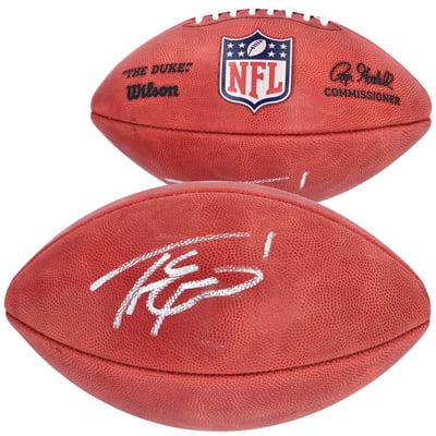 Travis Etienne New Orleans Saints Autographed Fanatics Authentic Wilson Duke Full Color Football