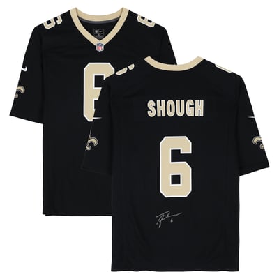 Tyler Shough New Orleans Saints Autographed Fanatics Authentic Black Nike Game Jersey