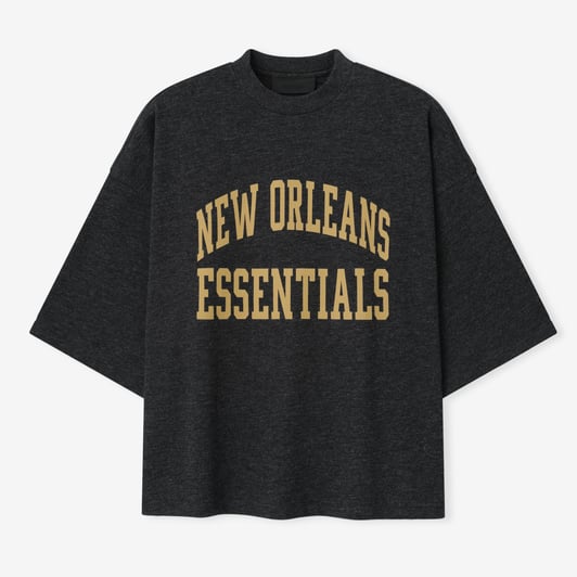 New Orleans Saints Fear of God x NFL Unisex Merch T-Shirt - Dark Heather Gray