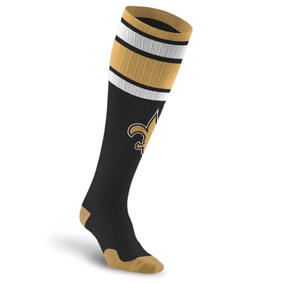 New Orleans Saints PRO Compression Unisex  Classic Stripe Over-the-Calf Compression Socks