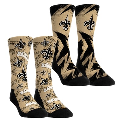  New Orleans Saints Rock Em Unisex Gameday Two-Pack Crew Socks Set - Gold
