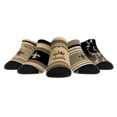  New Orleans Saints Rock Em Unisex Super Fan Five-Pack Low-Cut Socks Set - 