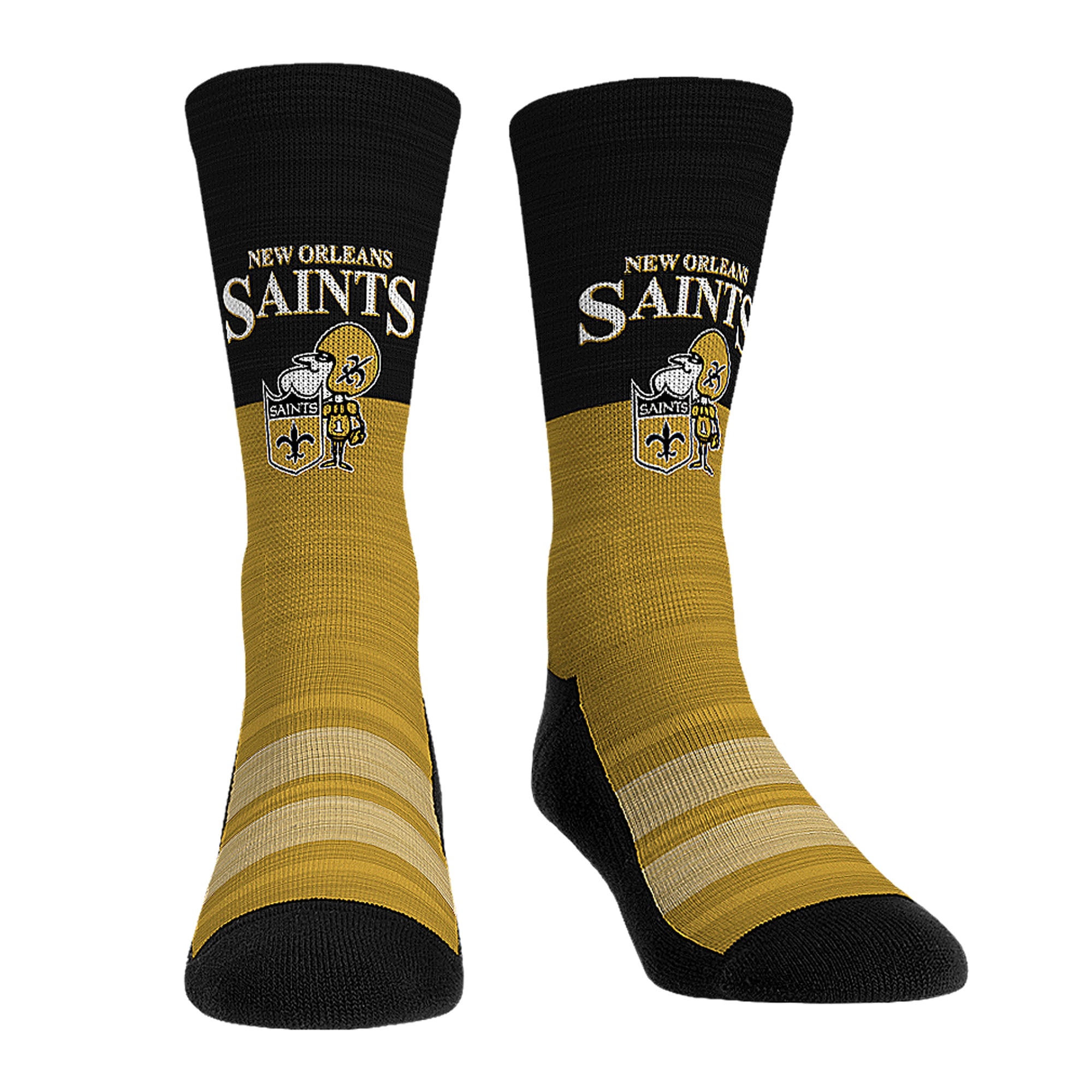 Unisex Rock Em New Orleans Saints Throwback Three-Pack Crew Sock Set