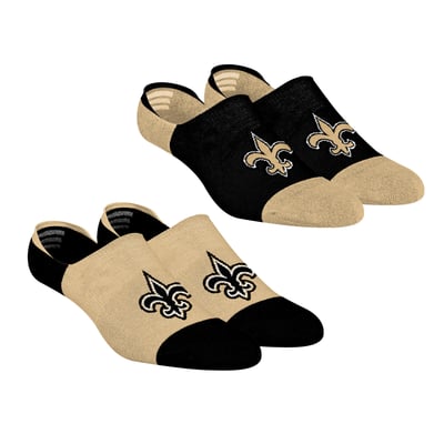 New Orleans Saints Rock Em Unisex Two-Pack Team Color No Show Socks