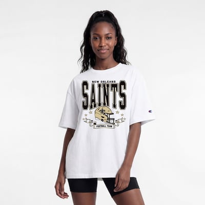  New Orleans Saints Champion Women's Oversized T-Shirt - White