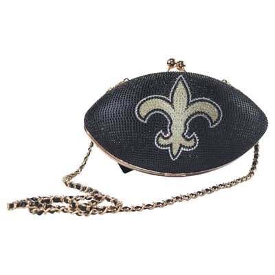 New Orleans Saints Cuce Women's Team Color Crystal Football Purse