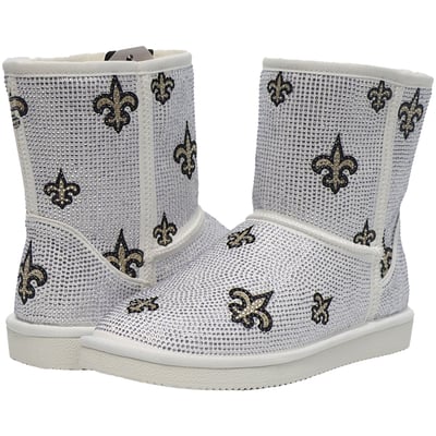  New Orleans Saints FABGATING by Cuce Women's Logo Pull on Ankle Boots - White