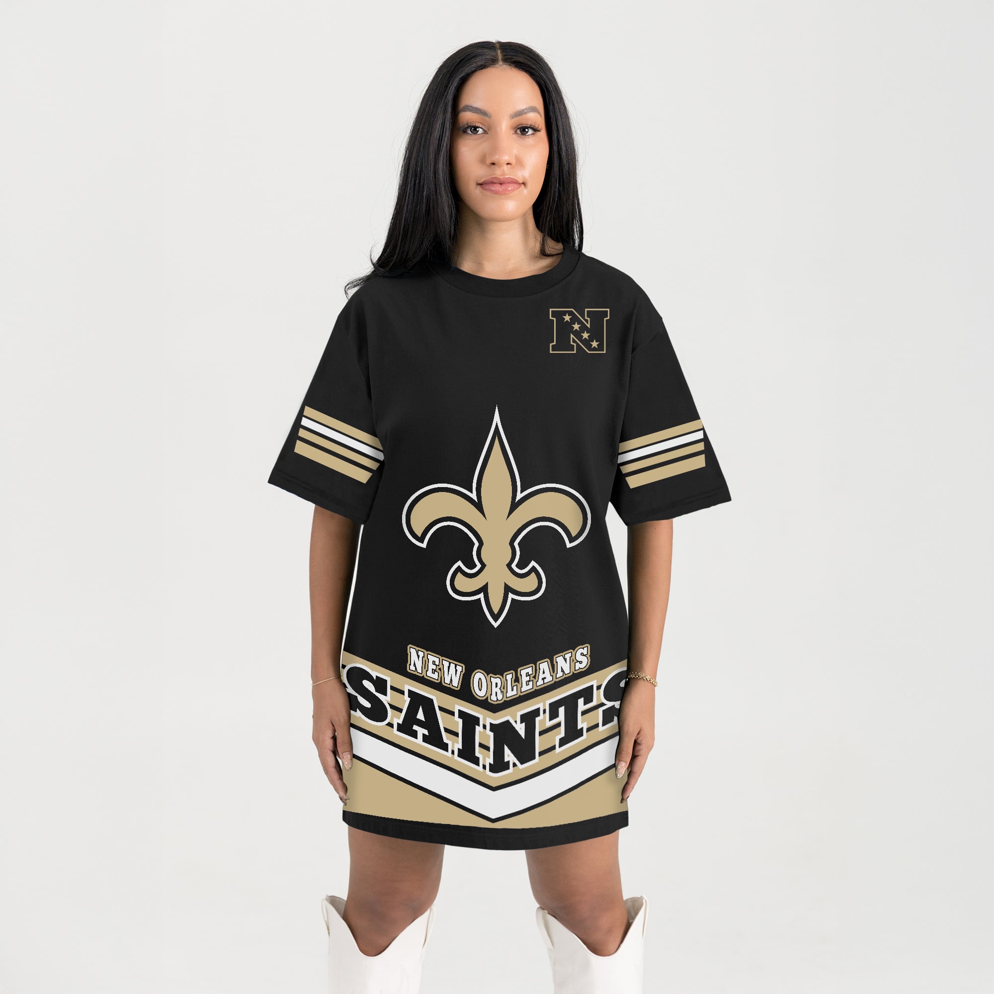 women's saints jersey dress Gameday Couture Black New Orleans Perfect Score Vintage T-Shirt best place to buy chest of drawers
