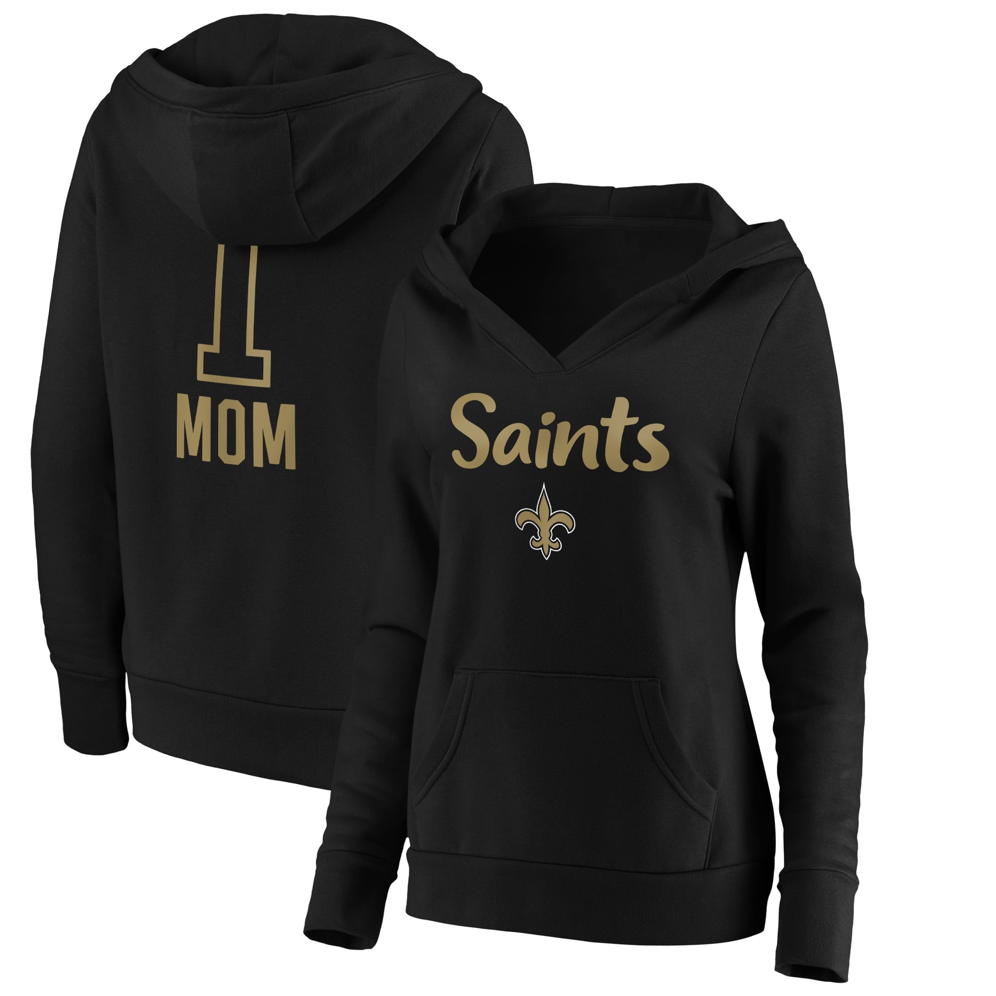 Women's NFL Pro Line by Fanatics Black New Orleans Saints Mom Team