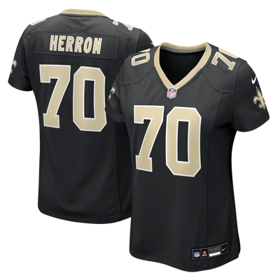 Alan Herron New Orleans Saints Nike Women's Team Game Jersey - Black