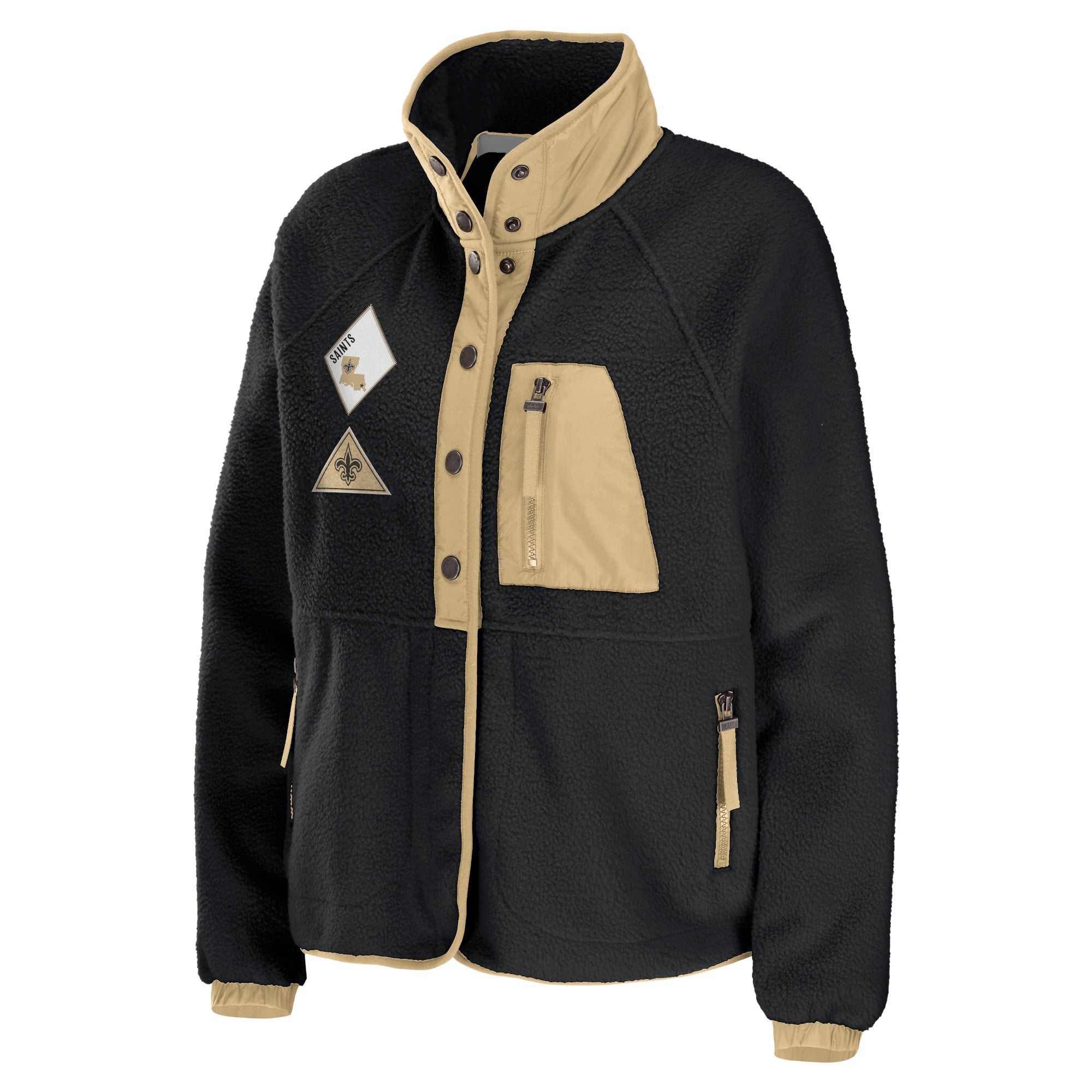 Women's WEAR by Erin Andrews Black New Orleans Saints Polar Fleece