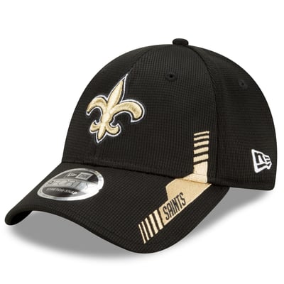 New Orleans Saints New Era Youth 2021 NFL Sideline Home 9FORTY Adjustable Hat - Black