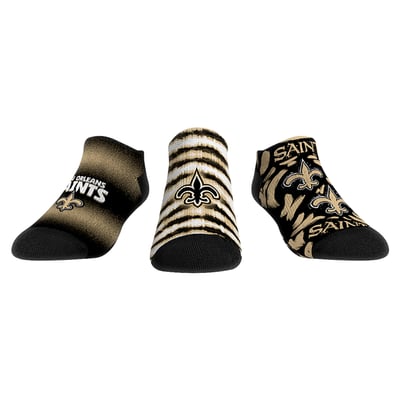  New Orleans Saints Rock Em Youth Make Some Noise Three-Pack Low-Cut Socks Set - Gold