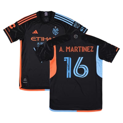 Alonso Martínez New York City FC Autographed Fanatics Authentic Match-Used #16 Black Jersey from the 2025 MLS Season - Size M