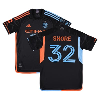 Jonathan Shore New York City FC Autographed Fanatics Authentic Match-Used #32 Black Jersey from the 2025 MLS Season - Size M