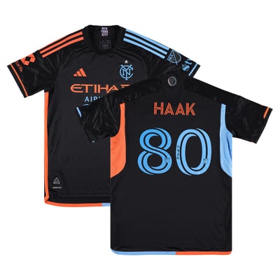 Justin Haak New York City FC Autographed Fanatics Authentic Match-Used #80 Black Jersey from the 2025 MLS Season - Size M
