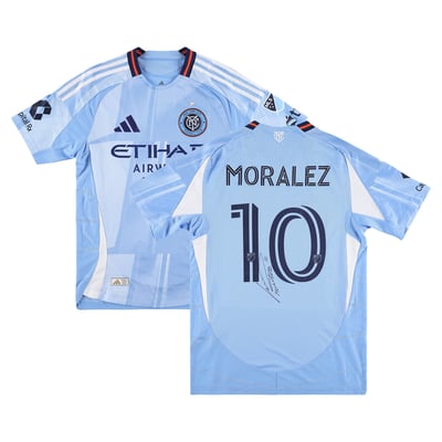 Maximiliano Moralez New York City FC Autographed Fanatics Authentic Match-Used #10 Sky Blue Jersey from the 2025 MLS Season - Size S