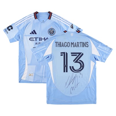 Thiago Martins New York City FC Autographed Fanatics Authentic Match-Used #13 Sky Blue Jersey from the 2025 MLS Season - Size M