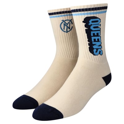 Only NY x NYCFC Unisex Queens Five Boroughs Crew Socks - Natural