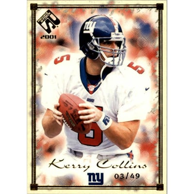 2001 Private Stock Gold Framed #63 Kerry Collins