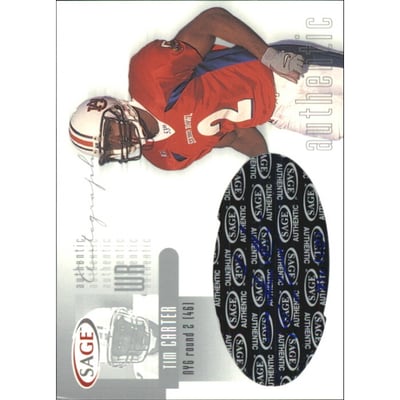 2002 SAGE Autographs Silver #A6 Tim Carter/400