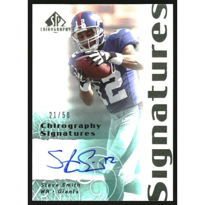 2007 SP Chirography Signatures Emerald #CSSS Steve Smith USC/50