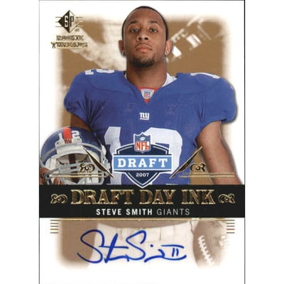 2007 SP Rookie Threads Draft Day Ink #DDISS Steve Smith USC