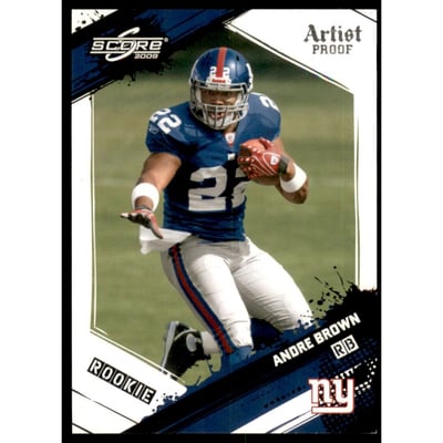 2009 Score Artist's Proof #306 Andre Brown