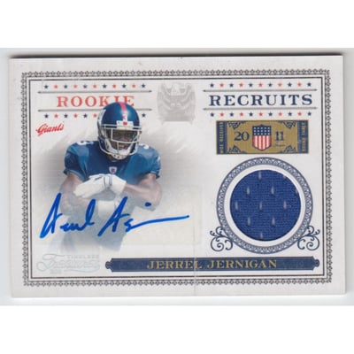 2011 Timeless Treasures Rookie Recruits Materials Autographs #23 Jerrel Jernigan/100