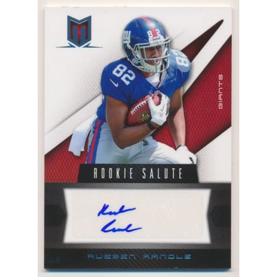 2012 Momentum Rookie Salute Signatures #97 Rueben Randle/25