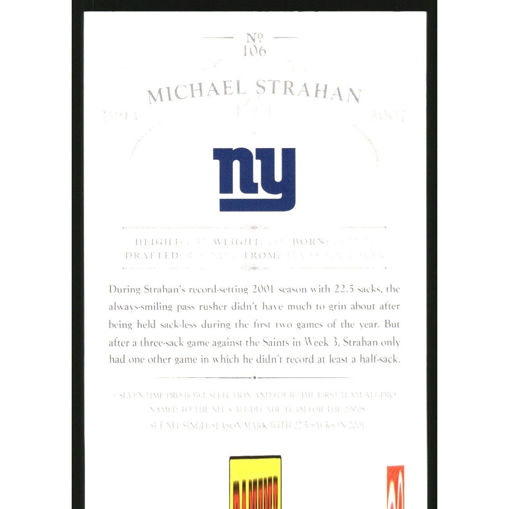 2014 Panini National Treasures #106 Michael Strahan