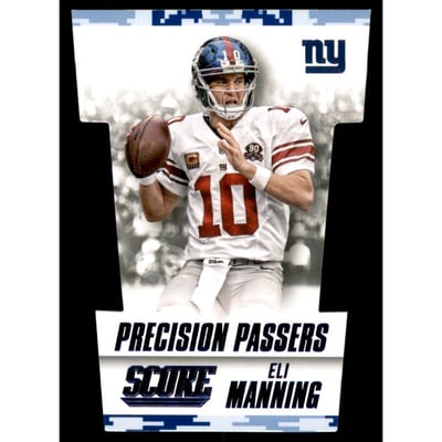 2015 Score Precision Passers Blue Camo #15 Eli Manning