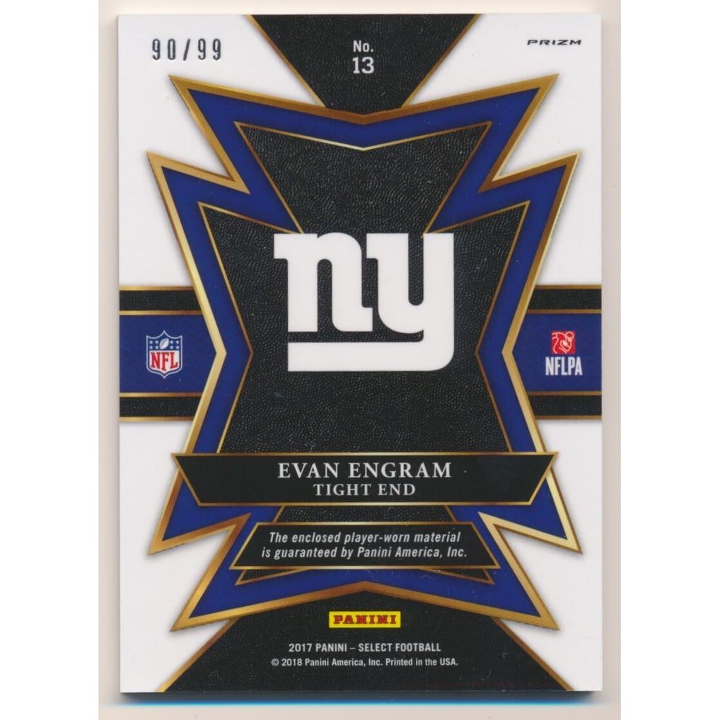 2017 Select Sparks Materials Prizm #13 Evan Engram