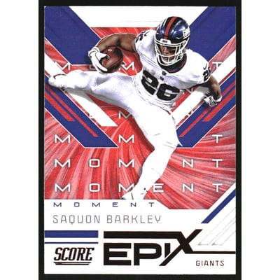 2019 Score Epix Moment Red #8 Saquon Barkley
