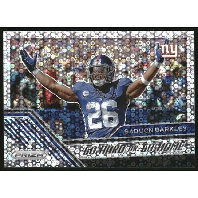 2020 Panini Prizm Go Hard or Go Home Prizms No Huddle #7 Saquon Barkley