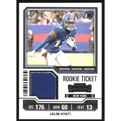 2023 Panini Contenders Rookie Ticket Swatches Variations #15 Jalin Hyatt