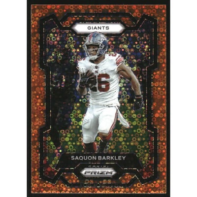 2023 Panini Prizm Prizms Orange Disco #225 Saquon Barkley