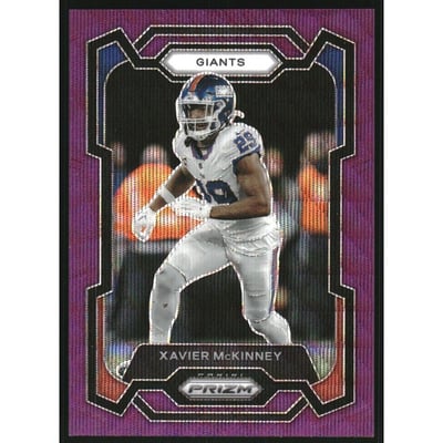 2023 Panini Prizm Prizms Purple Wave #226 Xavier McKinney
