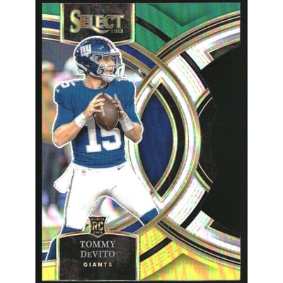 2023 Select Prizm Green and Yellow Die Cut #102 Tommy DeVito