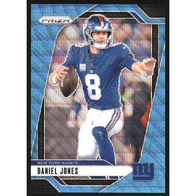 2024 Panini Prizm Prizms Blue Wave #212 Daniel Jones