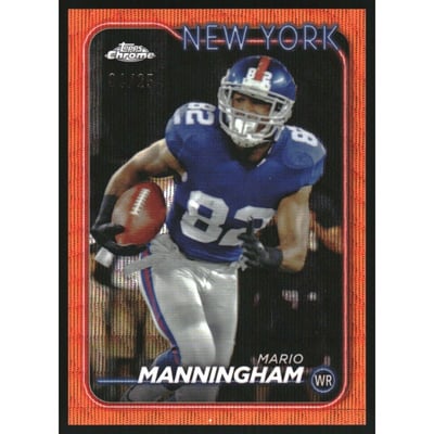 2024 Topps Chrome Orange Wave Refractors #145 Mario Manningham