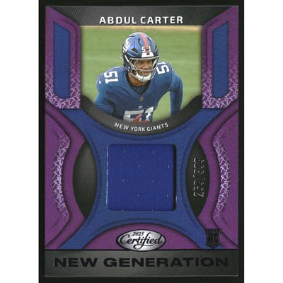 2025 Certified New Generation Jerseys Mirror Purple #1 Abdul Carter
