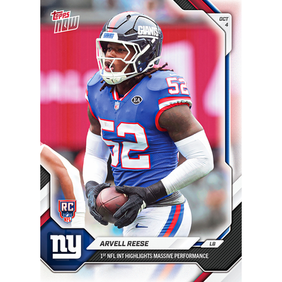 Arvell Reese - 2026-27 NFL Topps NOW® - Card 43