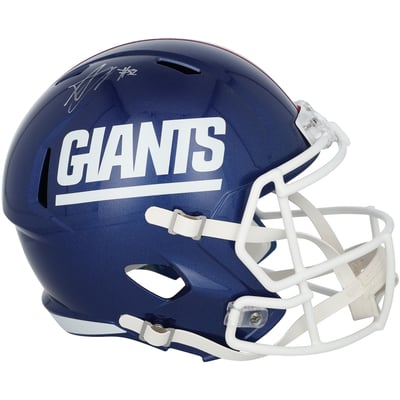 Arvell Reese New York Giants Autographed Fanatics Authentic Riddell Color Rush Speed Replica Helmet