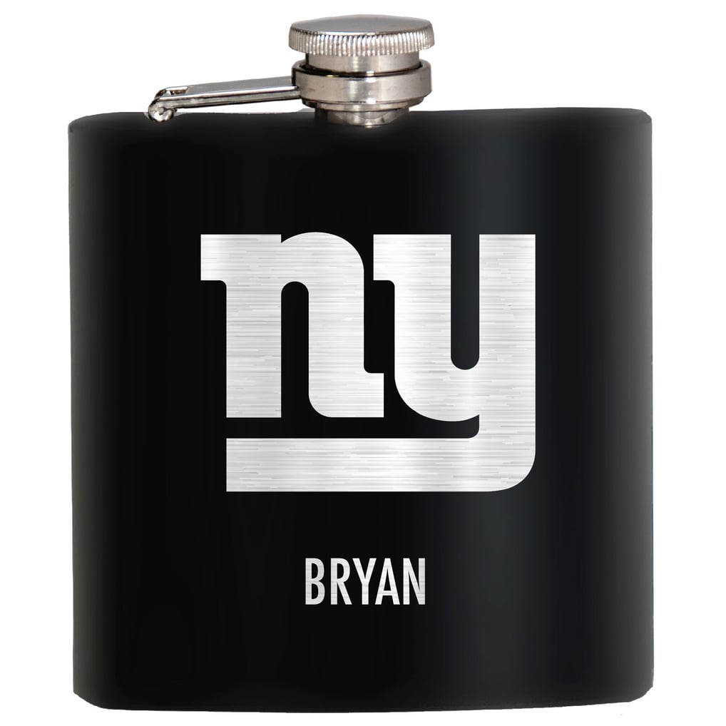 New York Giants 6oz. Personalized Stealth Hip Flask - Black