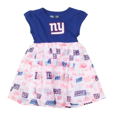 New York Giants Wes & Willy Girls Toddler Princess Dress - Royal